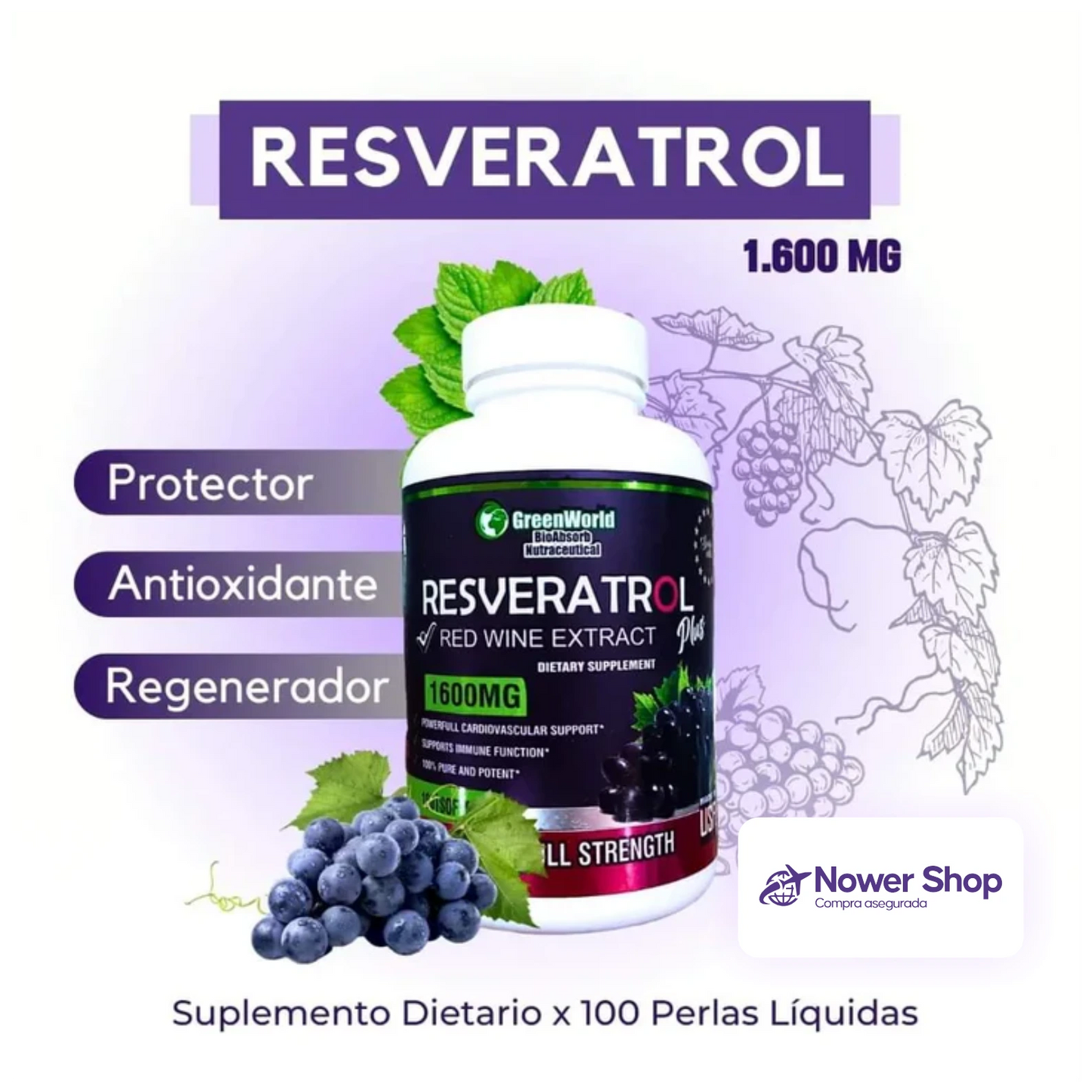 RESVERATROL IMPORTADO ORIGINAL® VUELVE A TUS MEJORES AÑOS!