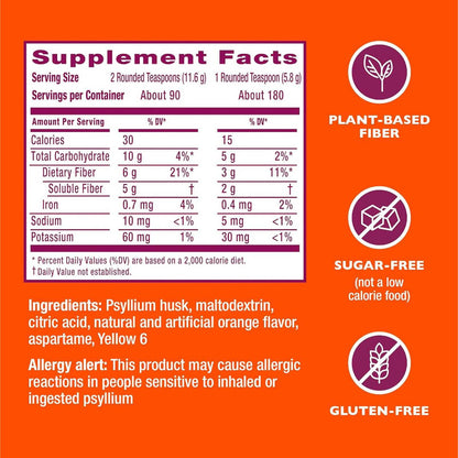 Metamucil® Sabor Naranja - Fibra 100% Natural para tu Digestión